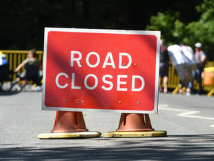 Vehicle driven onto closed course as police issue warning