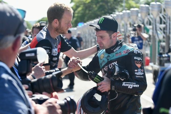 Michael Dunlop after his Supersport race one victory