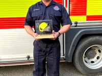 Firefighter of fifteen years service retires