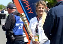 The Baton of Hope made an appearance at the TT races