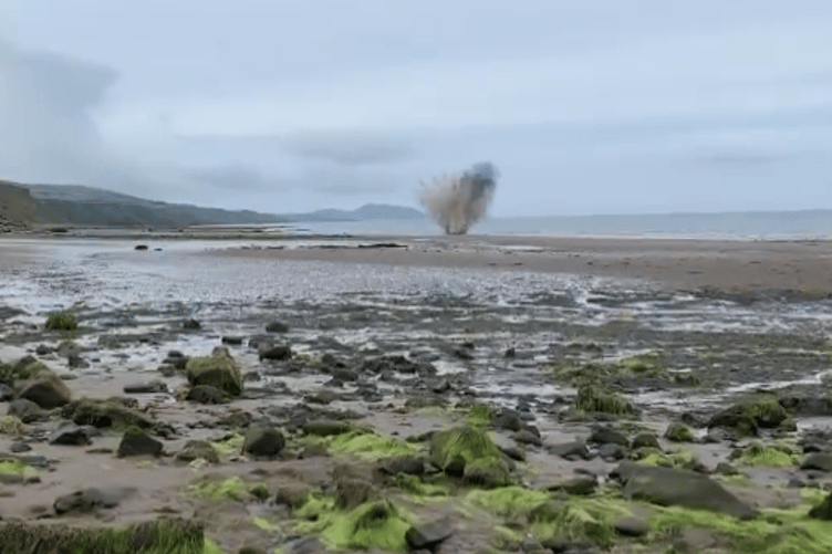 The mortar was taken to Glen Wyllin for detonation