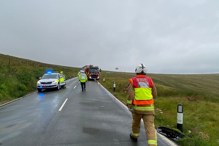 The two vehicle road traffic collision at the Mountain Mile