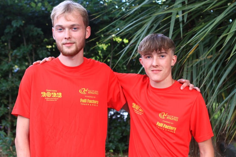 Manx athletes James Margrave (left) and Regan Corrin