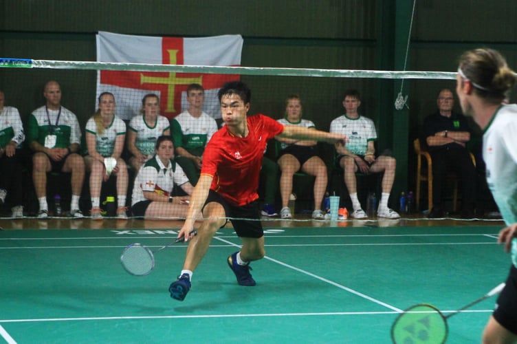 Tobey Cheng in action against Guernsey