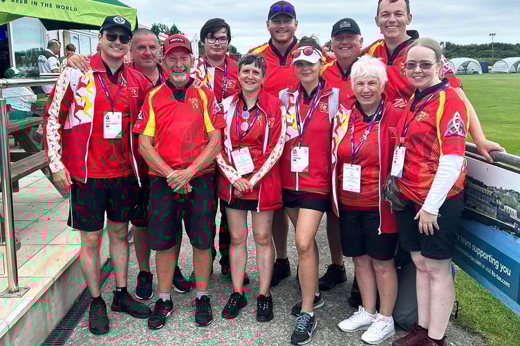 The Isle of Man archery team with their medals at the NatWest Island Games in Guernsey