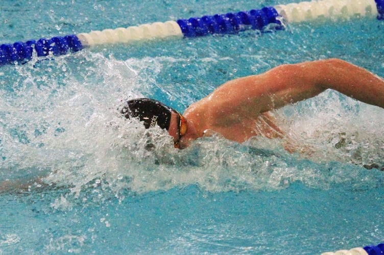 Joel Watterson on the way to gold at the 2023 NatWest Island Games