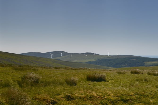 How the wind farm site at Sulby and Druidale might look