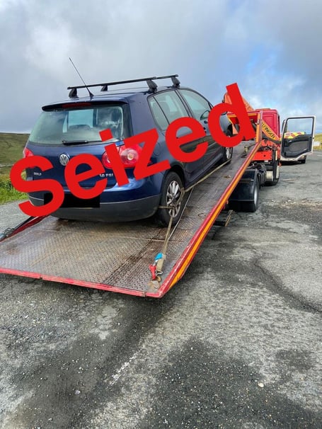 Seized car