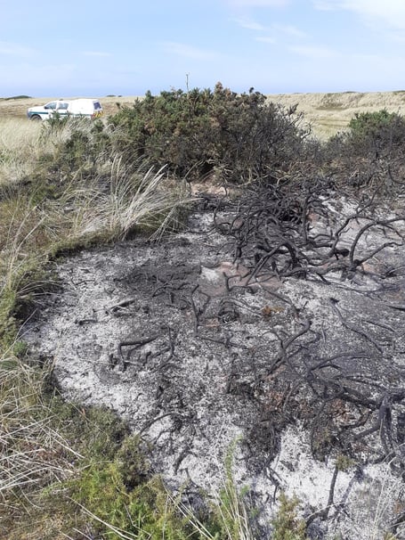 The scene of the weekend's fire at the Ayres