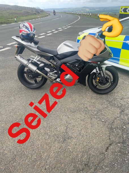 Visiting motorcyclist arrested