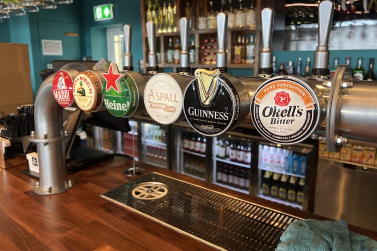 Selection of beer on tap in the new bar
