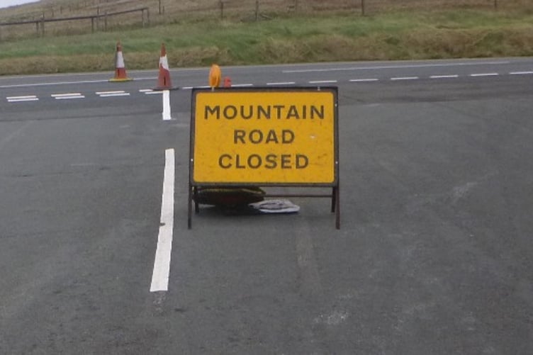 The Mountain Road is closed later this month