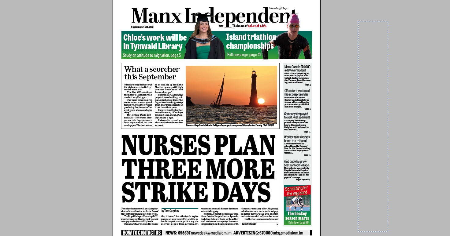 In your Manx Independent: Manx Care overspend is £74,000 a day