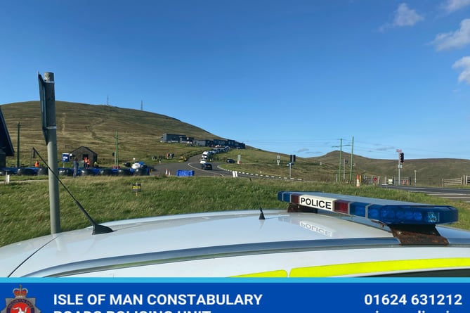 The Isle of Man Constabulary Roads Policing Unit on the Mountain Road