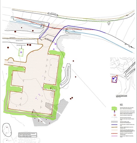 The plans for the proposed new car park at Claughbane Plantation in Ramsey