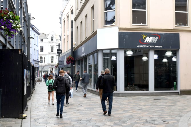 The site of the former Motorsport Merchandise shop on Duke Street, Douglas