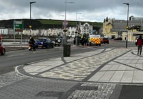 Douglas roundel traffic 'brought to a standstill' by crash