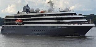Two cruise ships in Douglas Bay today