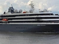 Two cruise ships in Douglas Bay today
