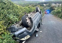 Drink driver's 'sad end to licence' after car ends up on roof in island crash