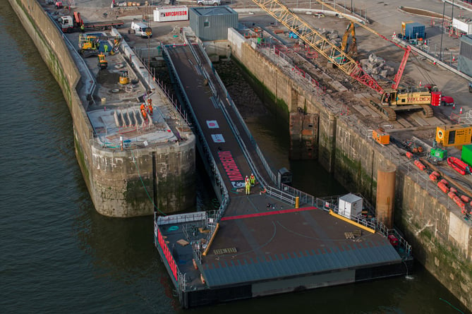 New linkspan at Liverpool Ferry Terminal