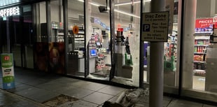 Car crashes into front window of Isle of Man Co-Op store