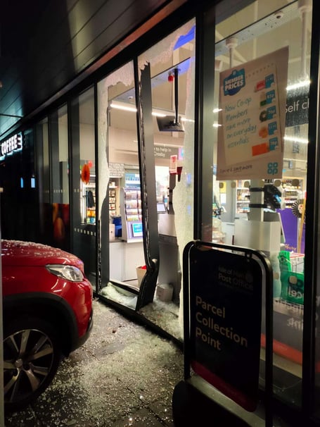 Car that smashed in to the Crosby Co-op on Wednesday