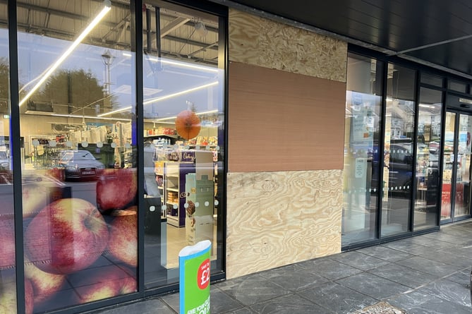 Crosby Co-op was boarded up overnight