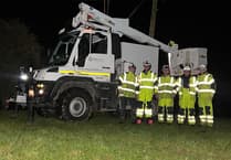Manx Utilities staff help with Storm Ciaran clear up in the UK