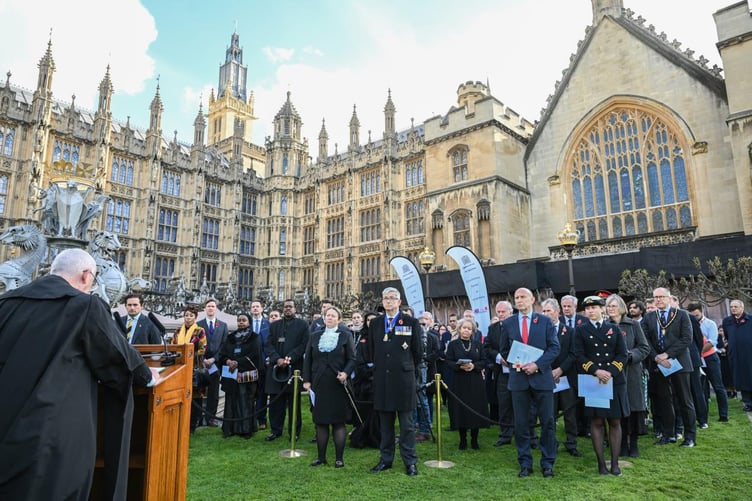 The opening of the Constituency Garden of Remembrance at the Palace of Westminster in London