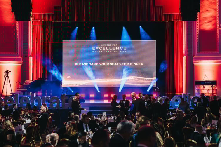 The guests take their seats at the 2023 Media Isle of Man Awards for Excellence