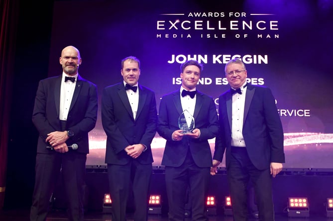 The 2023 Awards for Excellence hosted by Media Isle of Man - Jacksons' Excellence in Customer Service, won by Island Escapes 