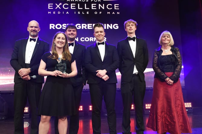 The 2023 Awards for Excellence hosted by Media Isle of Man - AFDs Digital Innovation of the Year award, won by cryptocurrency company CoinCorner