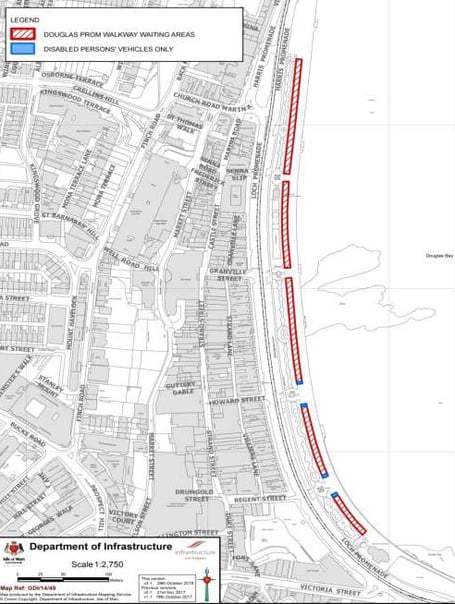 The Christmas period parking plan for Douglas Promenade