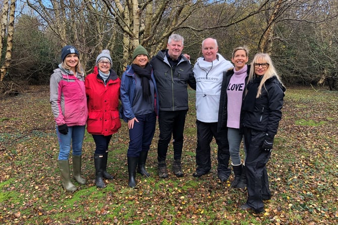(Left to right): Tricia Sayle (Manx Wildlife Trust reserves manager), Tina Teare (daughter of Anne Kaye), other family members - Annie Macleod, Paul Richardson, Mark Quayle, Micky Swindale and Aly Quayle (daughter of Anne Kaye) at the Goshen Nature Reserve