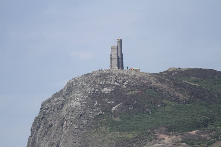 Emergency services attend aftermatch of plane crash on Bradda Head
