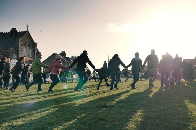 Hunt the wren at Port St. Mary in the Isle of Man, 25th December 2016.
