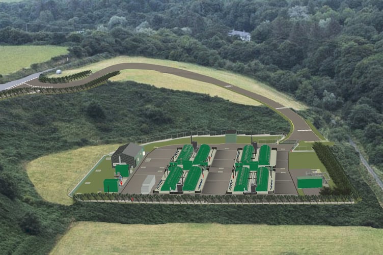 The proposed regional sewage treatment plant in Peel on Glenfaba Road