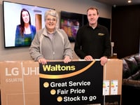 Woman 'had to sit down for 10 minutes' after winning new TV in contest