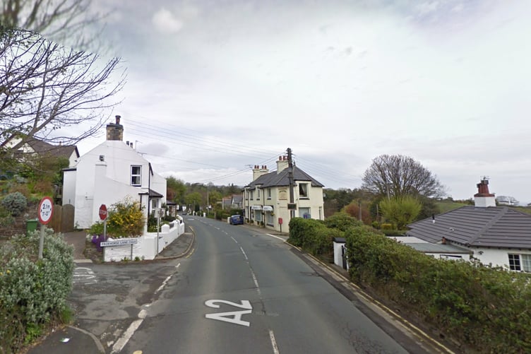 The crash happened on the main road in Baldrine