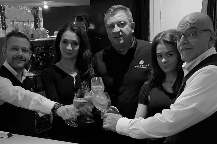 Portofino shared a photo of their staff in a goodbye post on Tuesday after announcing its closure