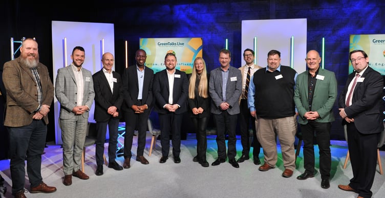 The panelists during the GreenTalks Live event - a two-hour Question Time-style event organised by ESC (Energy & Sustainability Centre IOM)