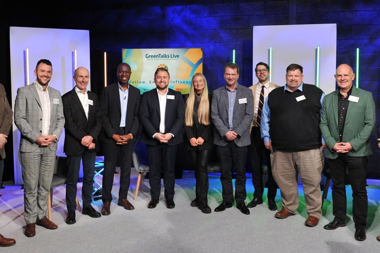 The panelists during the GreenTalks Live event - a two-hour Question Time-style event organised by ESC (Energy & Sustainability Centre IOM)