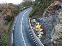 Photos of Mountain Road landslide as road remains closed until Tuesday