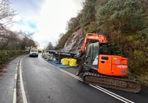 Section of Mountain Road to remain shut as work continues on landslide
