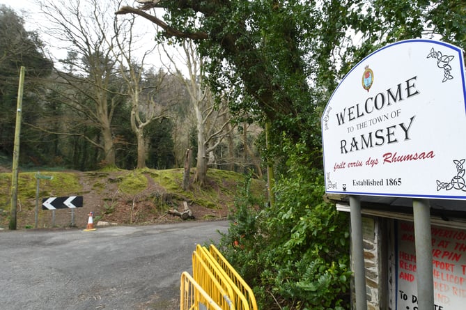 Road close to Ramsey hairpin