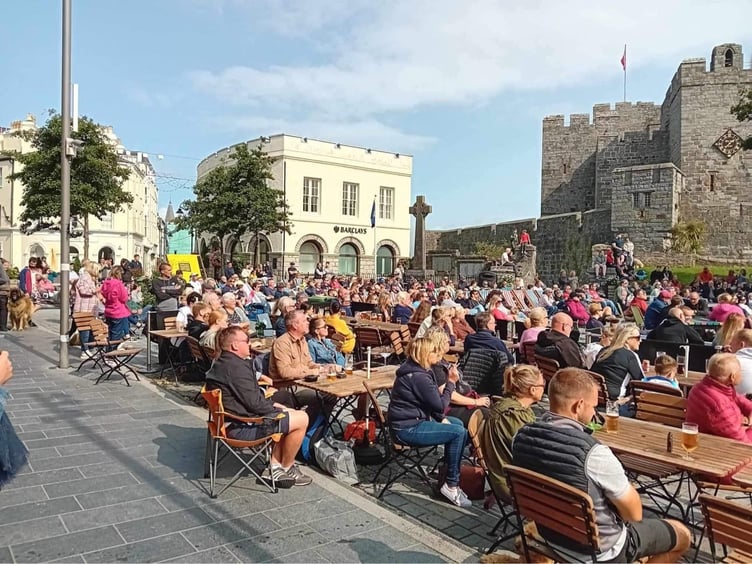 Castletown Square during the Women's World Cup football final in 2023