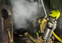 Isle of Man fire crews battle outhouse blaze in Jurby 