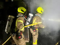 Firefighters spend more than two hours battling blaze