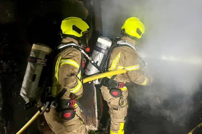 Isle of Man Fire crews battle outhouse blaze in Jurby